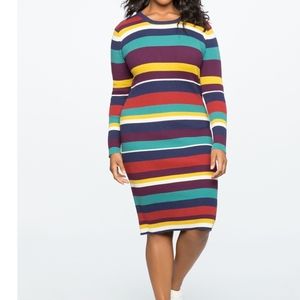 Eloquii Rib Knit Sweater Dress